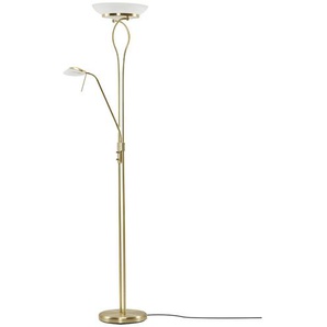 KHG LED-Deckenfluter, 2-flammig, messing-matt ¦ gold Ø: 32