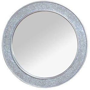 Runder Spiegel in Silberfarben Mosaik Optik