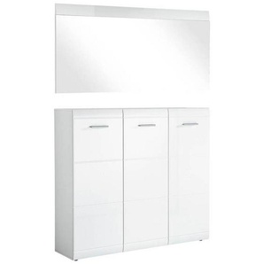 Carryhome Garderobe , Weiß , 2-teilig , 134x200x36 cm , Garderobe, Garderoben-Sets