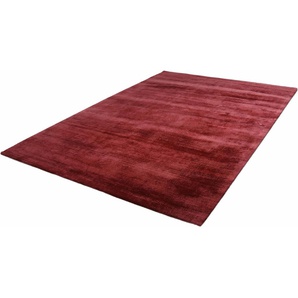 Teppich KAYOOM Luxury 110 Teppiche Gr. B/L: 160 cm x 230 cm, 13 mm, 1 St., rot Handwebteppich Kurzflorteppich Teppich Webteppich Esszimmerteppiche Teppiche Wohnzimmer