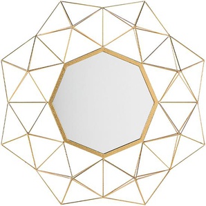 Wandspiegel Gold 80 x 80 cm Metall Unregelmäßige Geometrische Form Modern