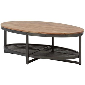 Wohnzimmer Tisch mit ovaler Tischplatte Industry und Loft Stil