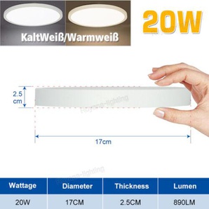 Led Deckenleuchte Deckenlampe Bad Badezimmer-lampe Küche Flur Lampe 12w-36w Dhl
