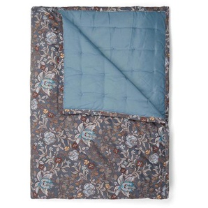 Essenza Plaid , Blau , Textil , Floral , 135x170 cm , Oeko-Tex® Standard 100 , Wohntextilien, Decken, Plaids