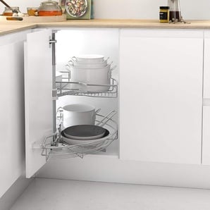 Menage Confort Eckablage für die Küche, Metall, Ancho puerta 450mm / Alto producto 630-730mm
