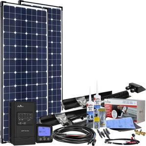 Solaranlage 300W MPPT 12V Wohnmobil Komplettset EBL-Option Solarmodule High-End Solarmodul schwarz Solartechnik