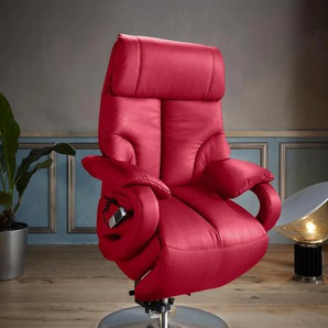 Places of Style TV-Sessel Gisborne, in Größe L, wahlweise mit Motor und Aufstehhilfe NaturLEDER®, 2-motorig-mit Aufstehhilfe, B/H/T: 80 cm x 115 rot Fernsehsessel Sessel