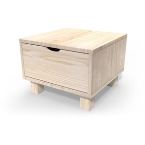 Nachttisch aus Holz Cube + Schublade