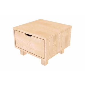 Nachttisch aus Holz Cube + Schublade