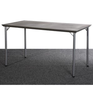 Tisch, 70 x 130 cm, silber, anthrazit, grau, gebraucht