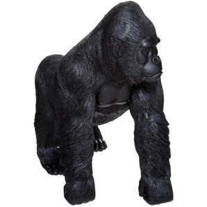 Gorilla-Statue in Bewegung Schwarz, H.37 cm Unisex
