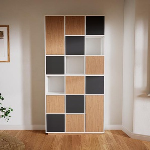 Aktenschrank Eiche - Flexibler Büroschrank: Türen in Eiche - Hochwertige Materialien - 118 x 238 x 34 cm, Modular