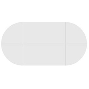 HAMMERBACHER Konferenztisch weiß oval, Rundrohr chrom, 320,0 x 160,0 x 72,0 - 74,0 cm