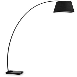Bogen Stehlampe in Schwarz 50 cm breit