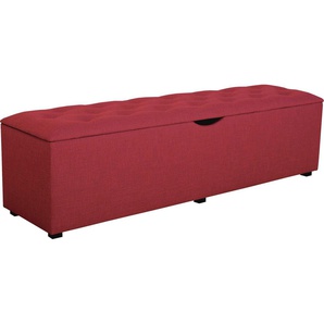 Places of Style Hockerbank »Knobbed«, Hockerbank mit Stauraum, Breite 120 cm und 160 cm
