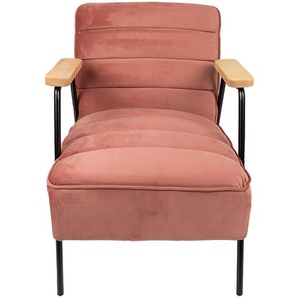 Clayre & Eef Fauteuil 60*69*78 cm Rosa Metall Textil