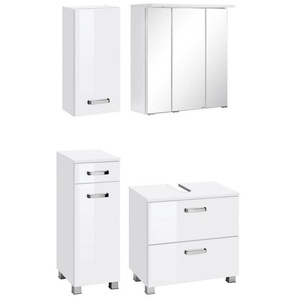 HELD MÖBEL Badmöbel-Set »Ravenna«, (4-St), Hängeschrank, Unterschrank, Spiegelschrank, Waschbeckenunterschrank