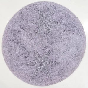 Badematte OTTO PRODUCTS Star Badematten Gr. rund (Ø 80 cm), 1 St., Baumwolle, lila (lavendel) Einfarbige Badematten Stern Motiv, als 3 teiliges Set erhältlich