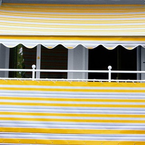 Balkonsichtschutz ANGERER FREIZEITMÖBEL Markisen gelb (gelb, grau) Markisen Meterware, gelbgrau, H: 90 cm