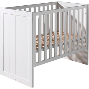 Vipack Babybett, Babybett mit Liegefläche 60 x 120 cm weiß lackiert