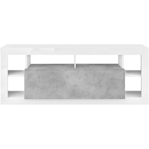 Lowboard LC Rimini Sideboards Gr. B/H/T: 172 cm x 66 cm x 42 cm, grau (beton, optik, weiß hochglanz lack) Lowboards Breite 172 cm