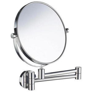 Smedbo Kosmetikspiegel , Metall , rund , 20x20x34 cm , feuchtraumgeeignet , Schlafzimmer, Spiegel, Schmink- & Kosmetikspiegel