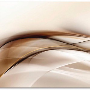 Artland Wandbild Braune abstrakte Welle, Muster (1 St), als Alubild, Leinwandbild, Wandaufkleber oder Poster in versch. Größen