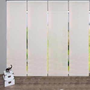 Schiebegardine LOGI, HOME WOHNIDEEN, Klettband (4 St), halbtransparent, HxB: 245x60, inkl. Befestigungszubehör