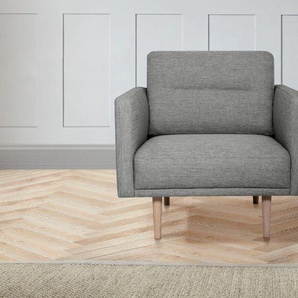 Sessel ANDAS Brande Gr. Struktur grob, B/H/T: 80 cm x 78 cm x 86 cm, silberfarben (silber) Einzelsessel Sessel in skandinavischem Design
