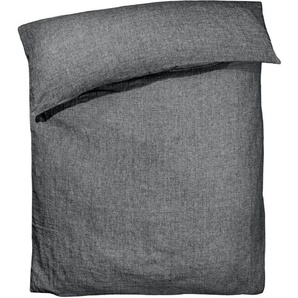 Bettbezug ZOEPPRITZ Stay Forever Bettbezüge B/L: 135 cm x 200 cm, schwarz Bettwäsche nach Material Vintage-Knitter-Look