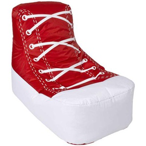 Sitzsack im Sneaker Design Rot Weiß