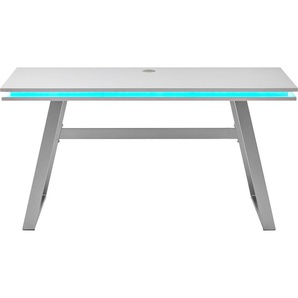 MCA furniture Schreibtisch Tiflis, mit RGB-LED Beleuchtung inkl. Fernbedienung, Breite 140 cm B/H/T: x 75 60 cm, Tischplatte Holzwerkstoff weiß Schreibtische Bürotische und Büromöbel