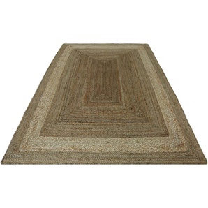 Teppich Jannis, my home, rechteckig, Höhe: 10 mm, handgewebt, Naturprodukt aus 100% Jute, Bordüre