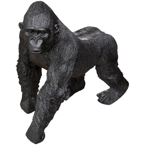 Gorilla-Figur, Harz Schwarz, H.22 cm Unisex
