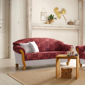 Polstergarnitur HOME AFFAIRE Milano Sitzmöbel-Sets Gr. Strukturmix, beige (creme, rot) Couchgarnitur Couchgarnituren Sets Sitzmöbel-Sets 2-Sitzer und 3-Sitzer