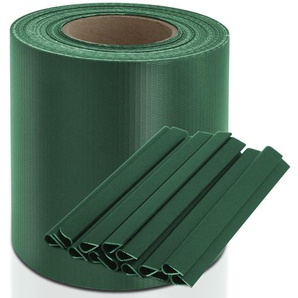 PVC Sichtschutzstreifen | Für Gittermatten-Zäune | Grün | 19 x 35 m