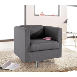 INOSIGN Sessel Bob, drehbar mit Sternfuß Struktur fein, B/H/T: 72 cm x 71 75 schwarz Polstersessel