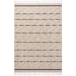 Pop Kurzflor Teppich Oyo Cream 120x180 cm - Moderner Teppich für Wohnzimmer
