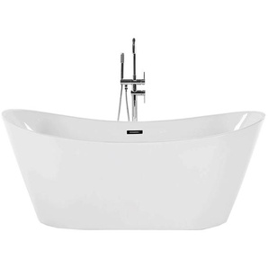 Freistehende Badewanne Weiß Sanitäracryl Oval 180 x 78 cm Modern