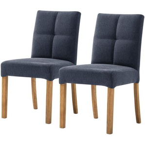 Woodford 2er Set Polsterstuhl  Mako ¦ blau