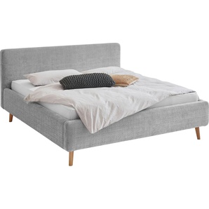 Polsterbett MEISE.MÖBEL Mattis Betten Gr. Bouclé Ohne Bettkasten, Liegefläche B/L: 140 cm x 200 cm Betthöhe: 50 cm, kein Härtegrad, ohne Matratze, grau Polsterbetten wahlweise mit Bettkasten