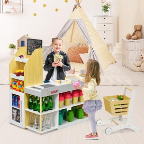 Supermarkt-Spielset mit Einkaufswagen Kinderkassierenspielzeug Rollenspiel supermarkt für kinder