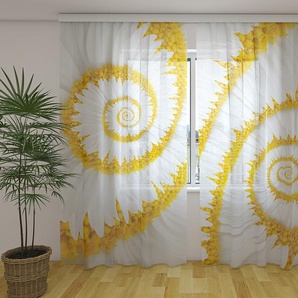 Gardinen & Vorhänge aus Chiffon transparent. Fotogardinen 3D Snail Chamomiles