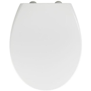 Wenko Wc-Sitz , Weiß , Kunststoff , 37.5 cm , Deckel mit Absenkautomatik, passend für alle handelsüblichen WCs , Badezimmer, WC Ausstattung, WC Sitze