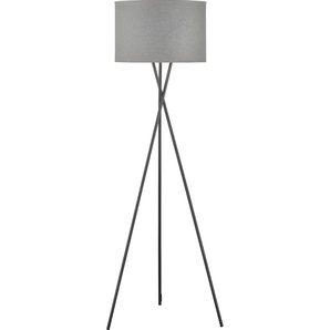 Stehlampe FISCHER & HONSEL Wotan Leuchten Gr. 3 flammig, Ø 68 cm Höhe: 160 cm, 1 St., braun (sand schwarz) Standleuchte Stehlampe Stehleuchten