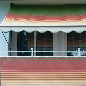 Balkonsichtschutz ANGERER FREIZEITMÖBEL Nr. 1800 Markisen bunt (grün, rot, gelb) Markisen Meterware, grünrotgelb, H: 75 cm