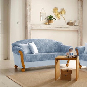 Polstergarnitur HOME AFFAIRE Milano Sitzmöbel-Sets Gr. Strukturmix, blau (hellblau, hellblau) Couchgarnitur Couchgarnituren Sets Sitzmöbel-Sets 2-Sitzer und 3-Sitzer