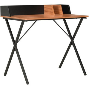Schreibtisch Schwarz und Braun 80x50x84 cm