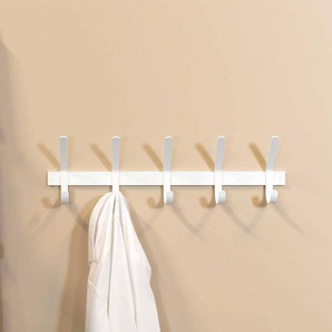Weiße Garderobenleiste aus Stahl 70 cm breit