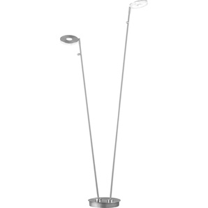 LED Stehlampe FISCHER & HONSEL Dent Lampen Gr. 2 flammig, Ø 22 cm Höhe: 22 cm, 1 St., grau (nickelfarben) LED Standleuchten Stehlampen
